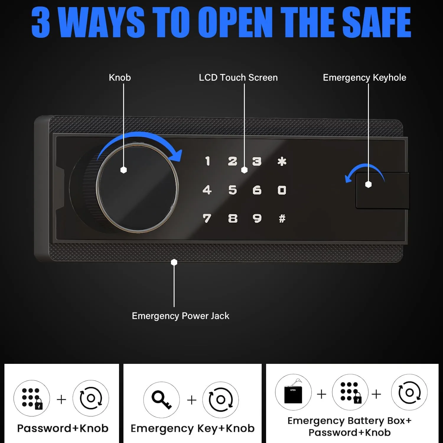 10-14 Rifle Gun Safe for Shotguns, Large Unassembled Gun Safe for Home Rifle and Pistols with Dual Alarm and Mute Mode, Long Gun Cabinet for Rifles with Touchscreen Pad, Removable Shelves