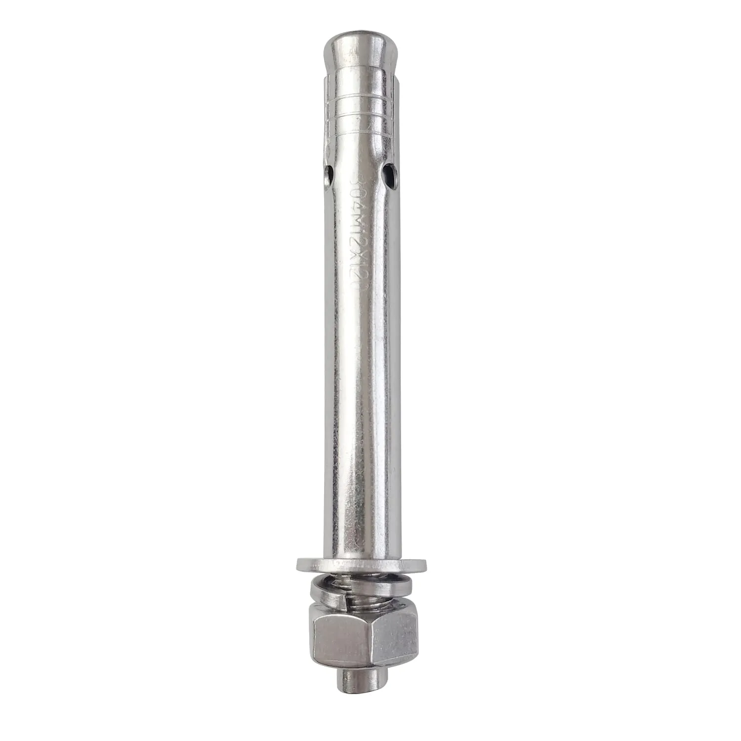 10 Pack M12x120mm Expansion Bolts Anchor Bolt 304 Stainless Steel External Hex Expansion Screw Bolt Sleeve Anchor Fastener Wall Concrete