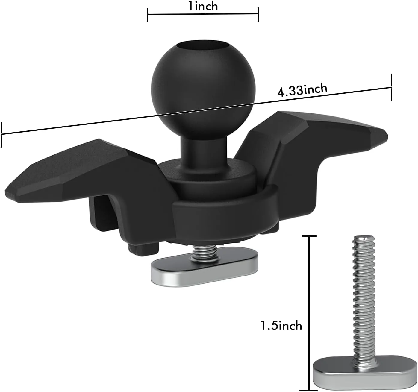 1007 Kayak Anchor Cleat Compatible with Kayak Track Light/Medium Duty Polymer Kayak Mount Track Kayak Low Profile Track Mount
