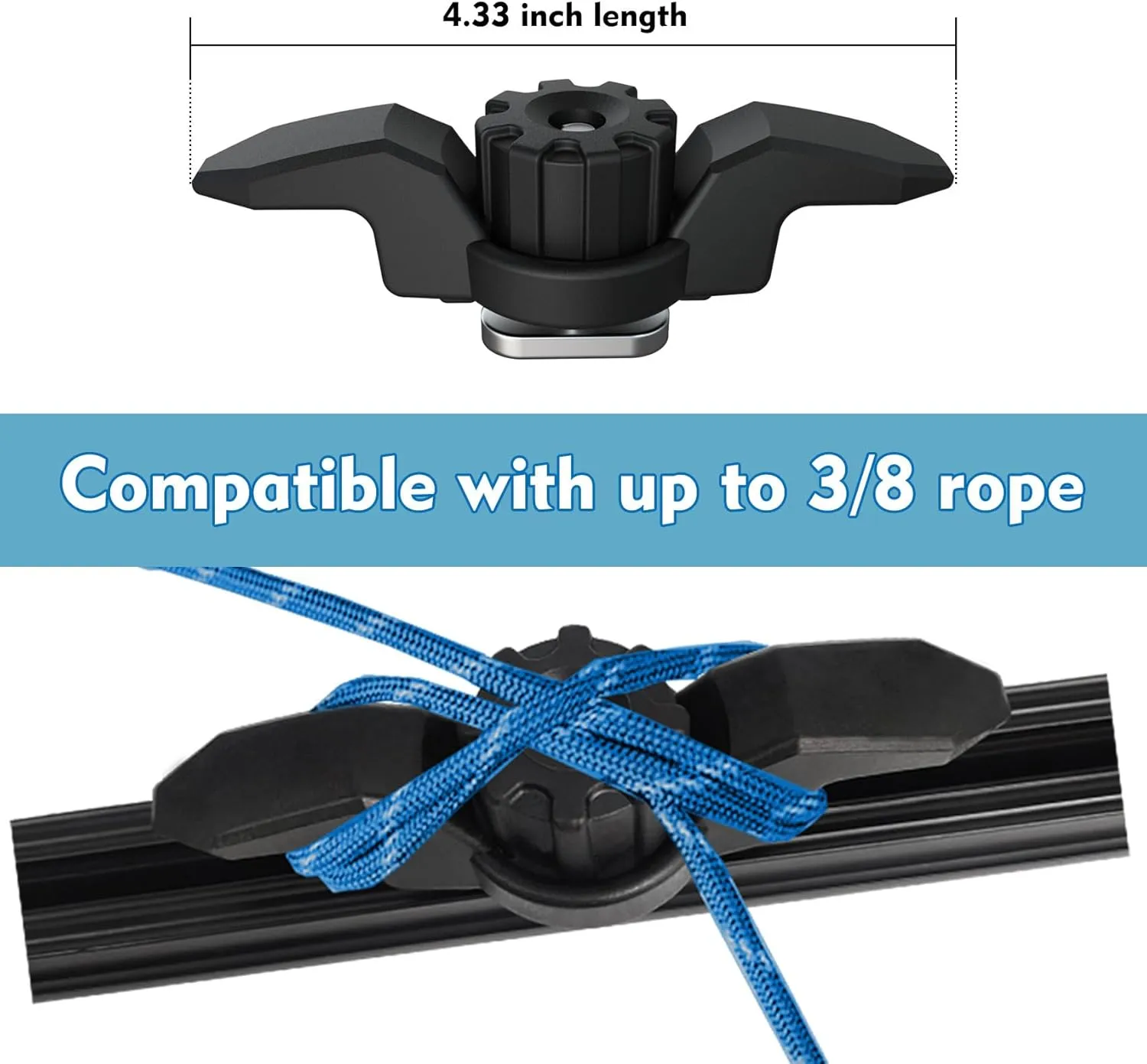 1007 Kayak Anchor Cleat Compatible with Kayak Track Light/Medium Duty Polymer Kayak Mount Track Kayak Low Profile Track Mount