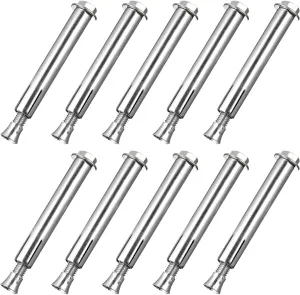 10pcs Speeds Bumps Screws, 80x100mm Expansion Bolt Stainless Steel, Anchors Expansion Screw Bolts Fastener for Driveway Asphalt Speeds Bumps Expansion Screws