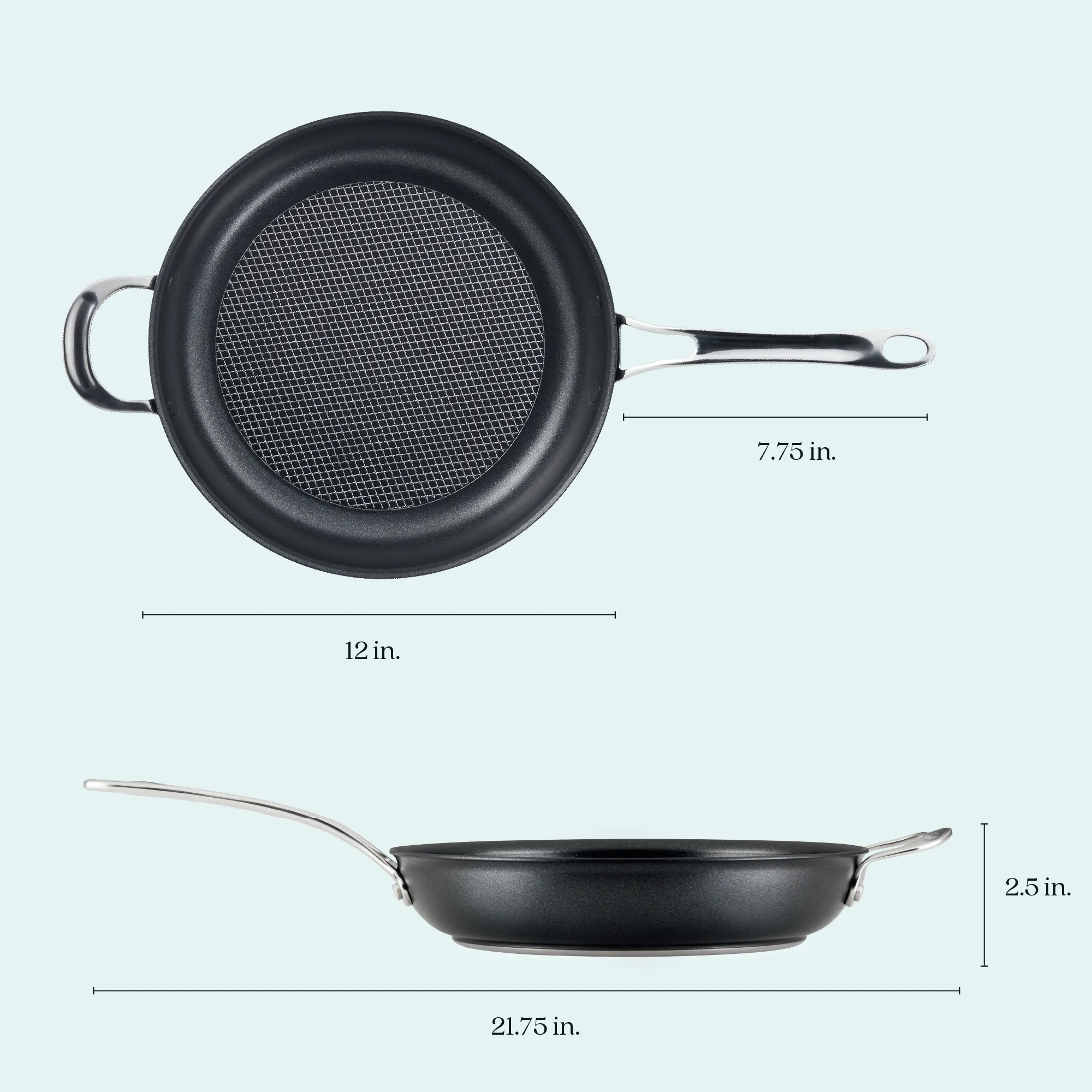 12-Inch Hybrid Nonstick Frying Pan