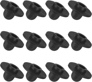 12-Pack Camping Chair Foot, 0.51"/ 13mm Tubing Dia Detachable Camping Chair Leg Covers Anti-Slip Stool Feet Replacement for Hiking/Fishing/Camping, Black