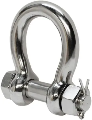 1/2'' Stainless Steel Bolt Pin Anchor Shackle Marine with Oversized Pin Bow Rigging