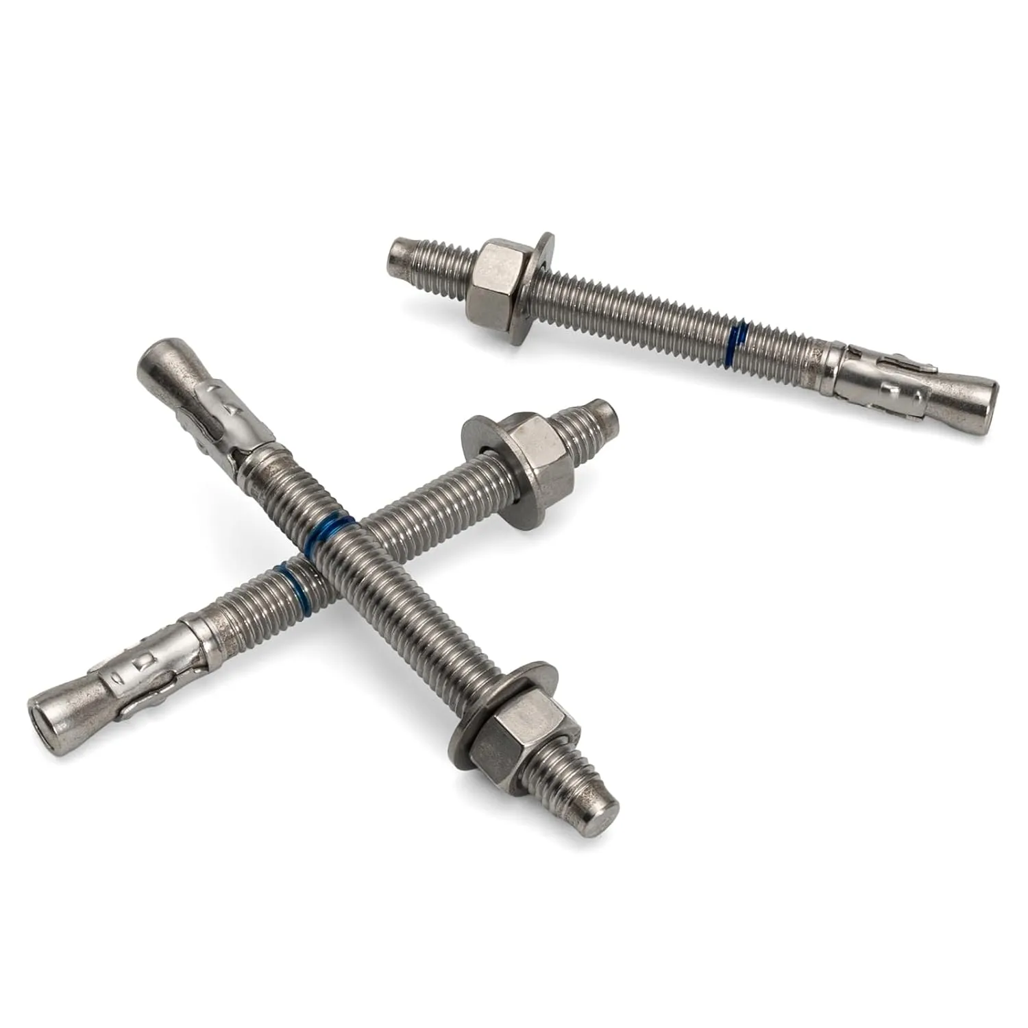 1/2" x 5-1/2" Concrete Anchors (12 Pack) 1/2 inch Wedge Anchors Bolts Stainless Steel