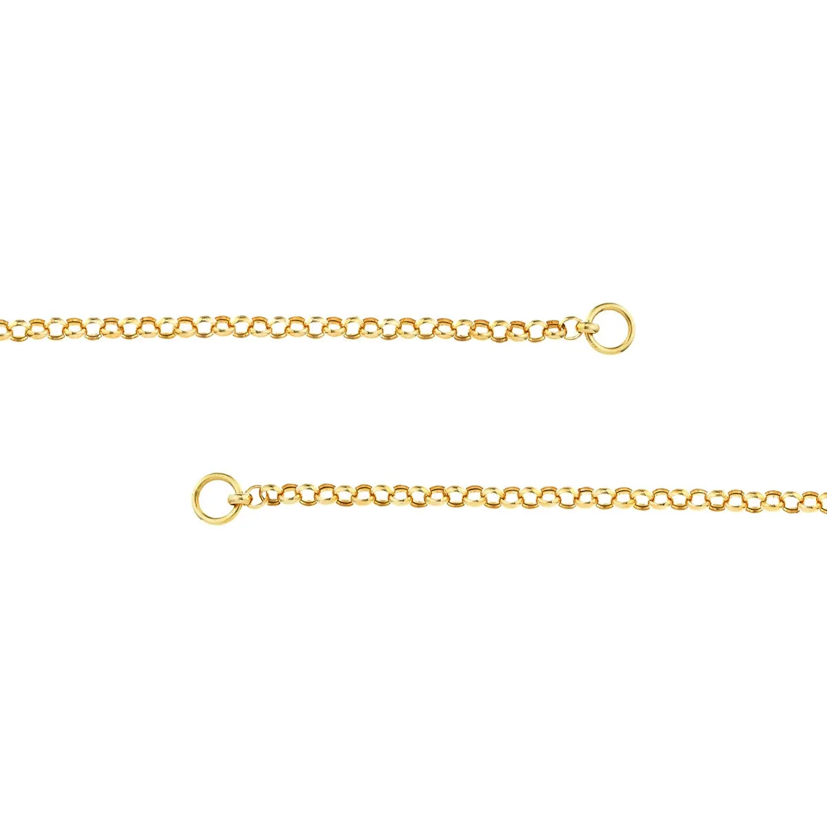 14K GOLD CHUNKY ROLO CHAIN WITH LOOPS