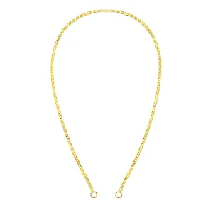 14K GOLD CHUNKY ROLO CHAIN WITH LOOPS