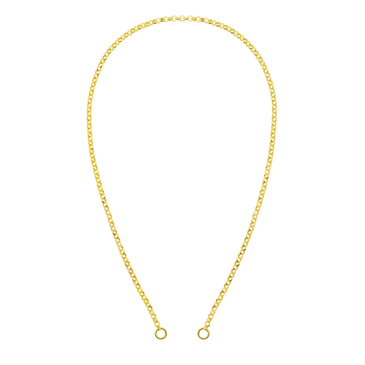 14K GOLD CHUNKY ROLO CHAIN WITH LOOPS