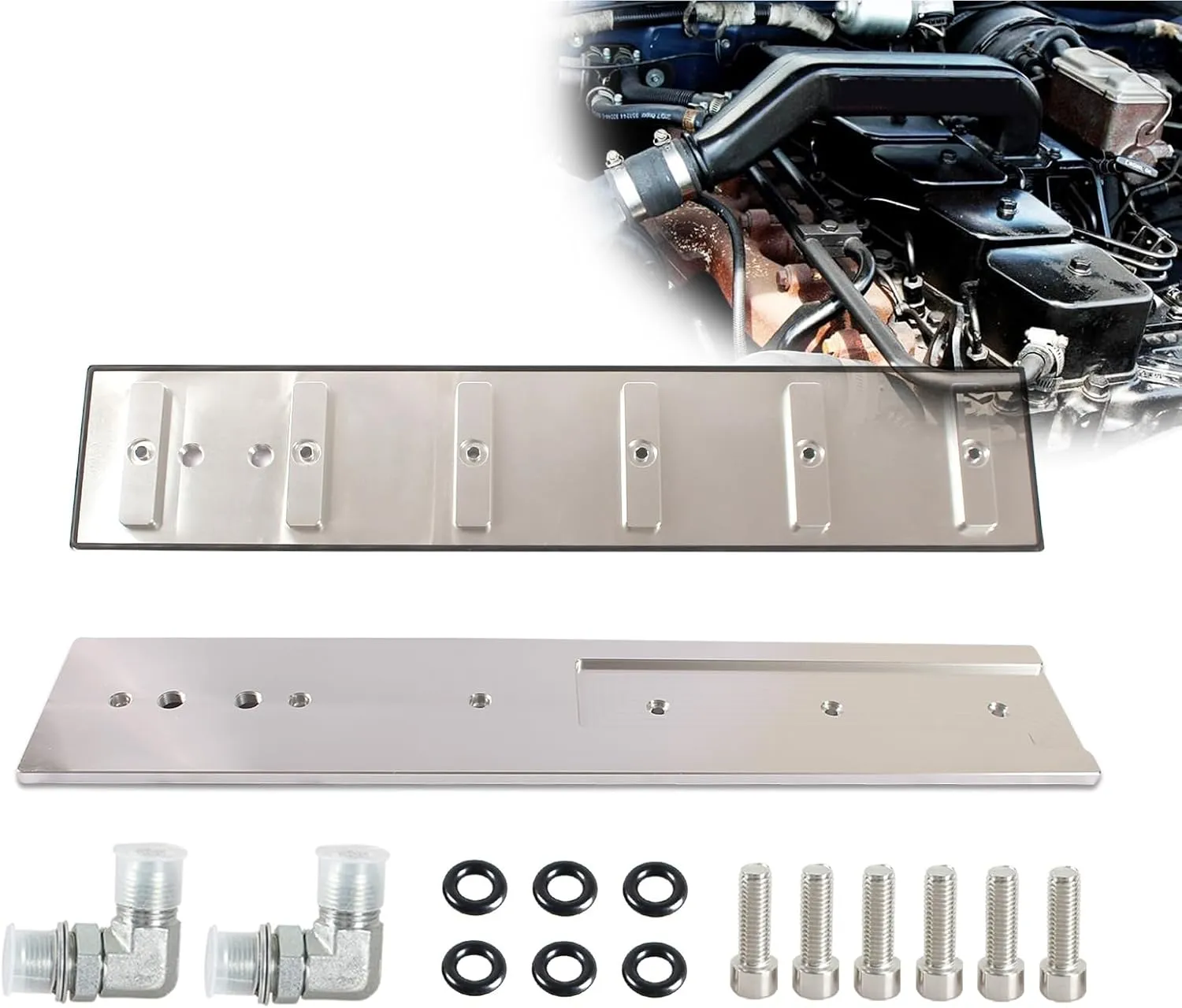 1PC Billet Aluminum Tappet Cover Compatible with Cummins Diesel 5.9L 12V 24V 1989-2002 VE44 P7100 Pumps HTRACING