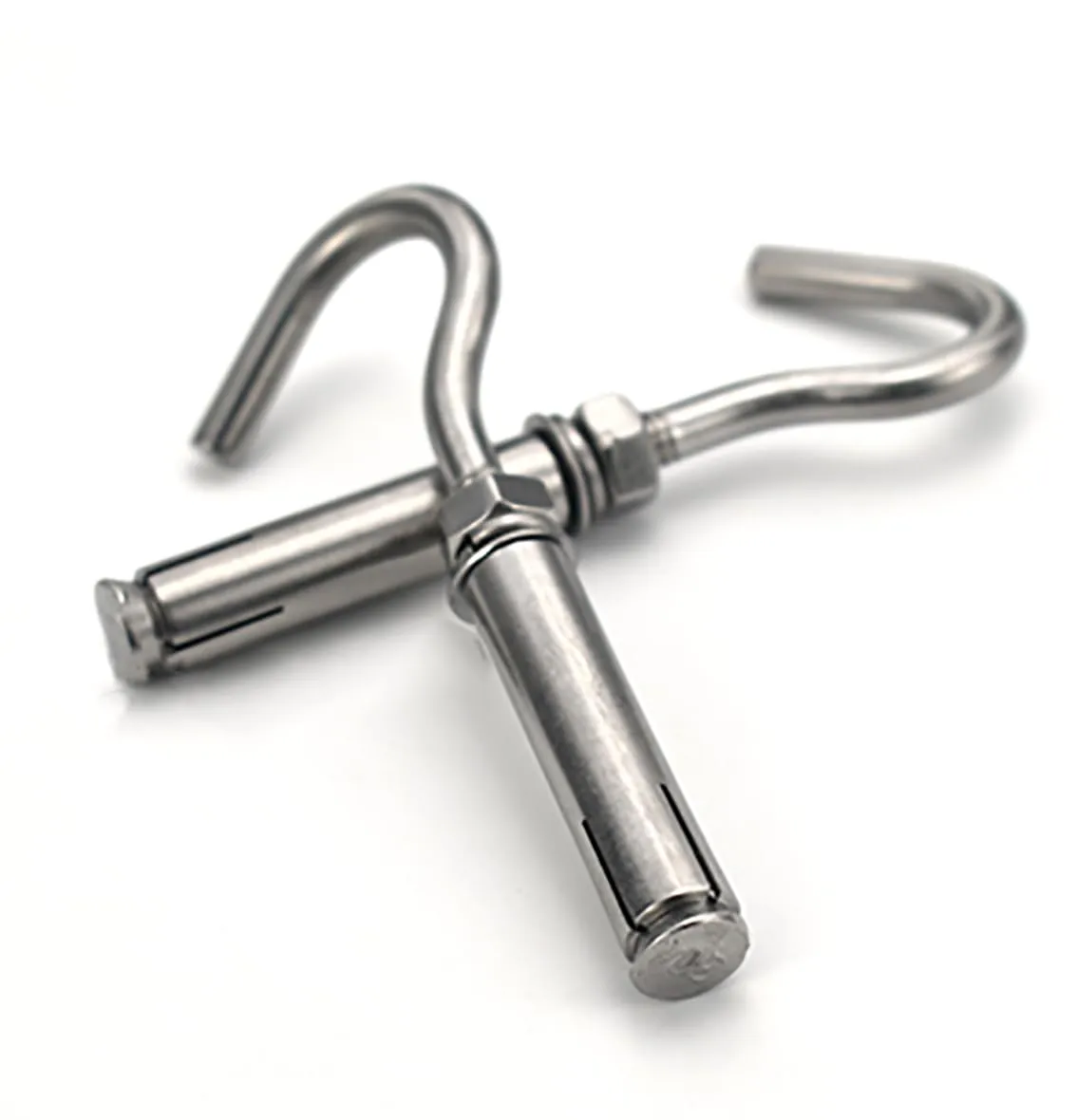 1Pcs M6 M8 M10 M12 Expansion Screws Hooks 304 Stainless Steel Eye Bolt Open Anchor Hook for Basket Ceiling Fan Hanging - (Size: M8)