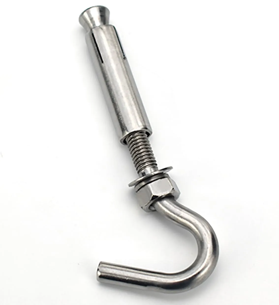 1Pcs M6 M8 M10 M12 Expansion Screws Hooks 304 Stainless Steel Eye Bolt Open Anchor Hook for Basket Ceiling Fan Hanging - (Size: M8)