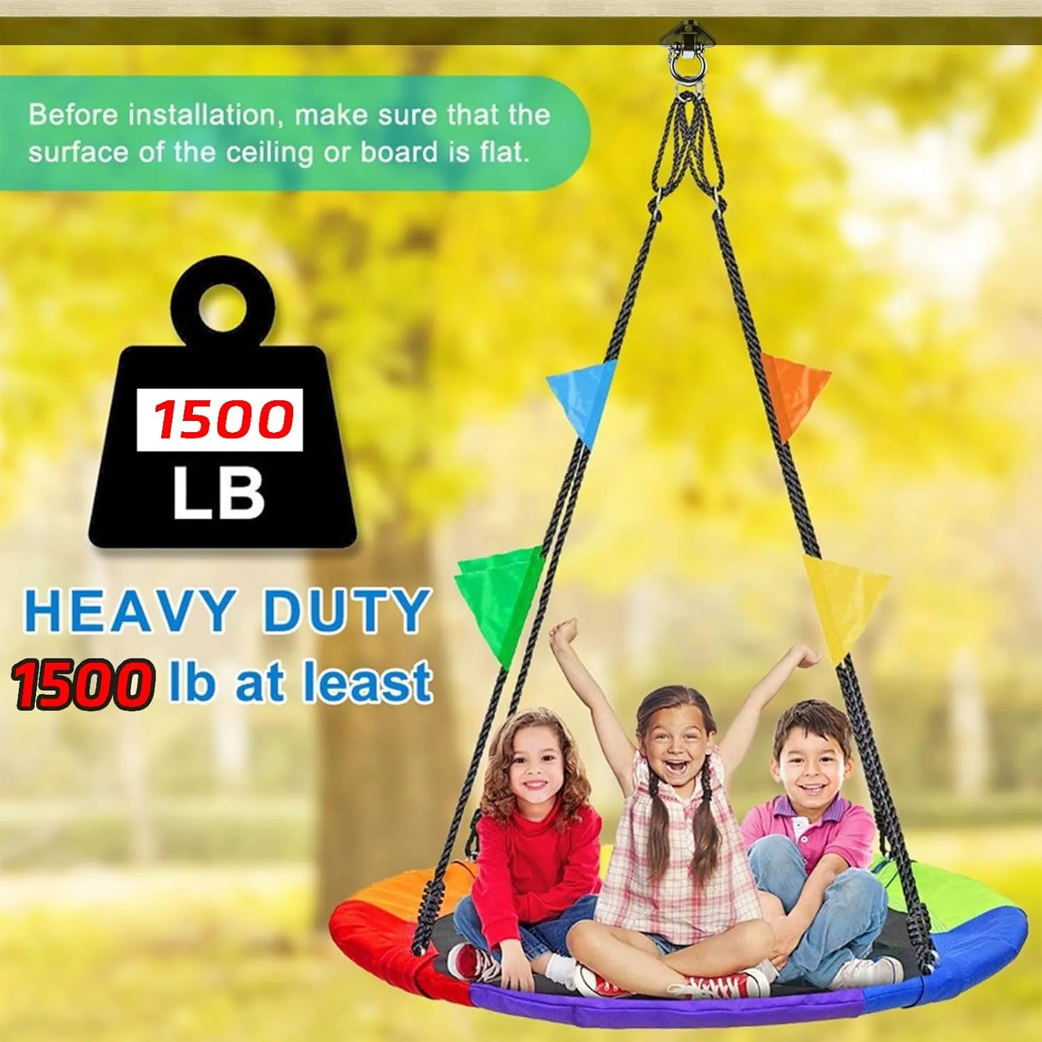2 Bearing Swing Hangers Heavy Duty 304 Stainless Steel 1500LB Capacity 180°for Yoga Porch Swing Seat Sandbag, Gym