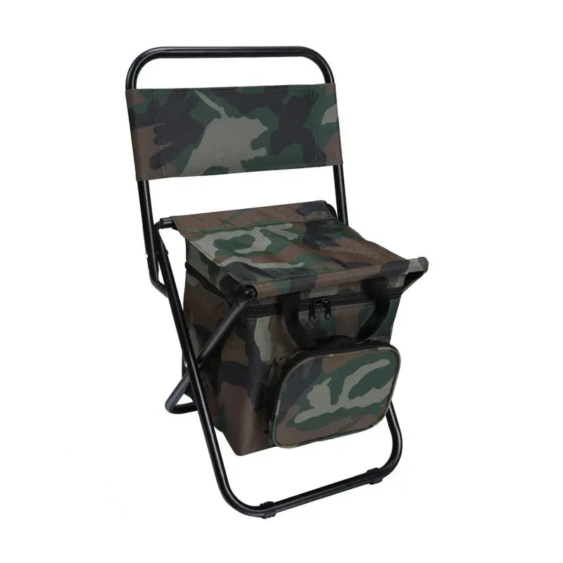 2 in 1 Folding Fishing Chair Bag Fishing Backpack Chairs Stool Convenient Wear-resistantv for Outdoor Hunting Climbing Equipment