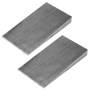 2 Pack Flange Wedge Q235 Steel Spreading Triangle Wedges Metal Shims Tool Sets Slope Level Fitting Straight Accessories for Lathe Welding Machine Equipment 4 Inch