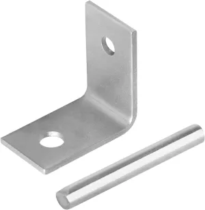 20 Pack L Stone Pin Anchor 1-1/4" x 1/8" x 2" w/ 2" Bend, 3/8" x 3" Dowel, Stainless Steel