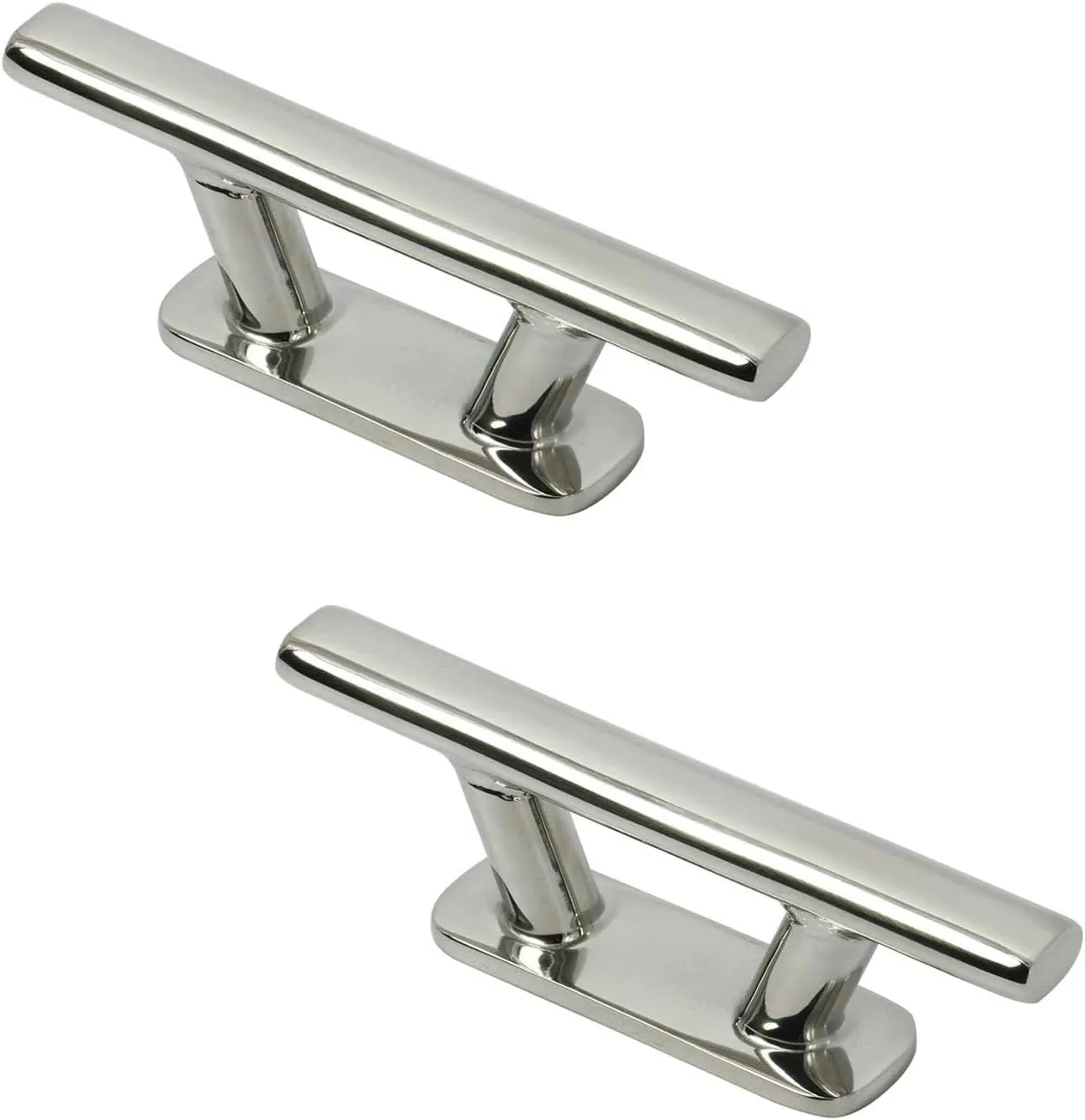 2Pcs 12" Marine Boat Cleat 316 Stainless Steel Heavy Duty Cleat Stylish Mooring Bollard Cleat