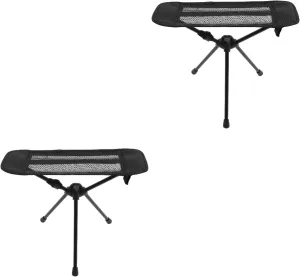 2pcs Outdoor Folding Chair Gardening Chair Mini Folding Stool Camping Chair Foldable Outside Chairs Fishing Folding Stool Aluminum Alloy Travel Barbecue Stool, 45X40X33CM, Black
