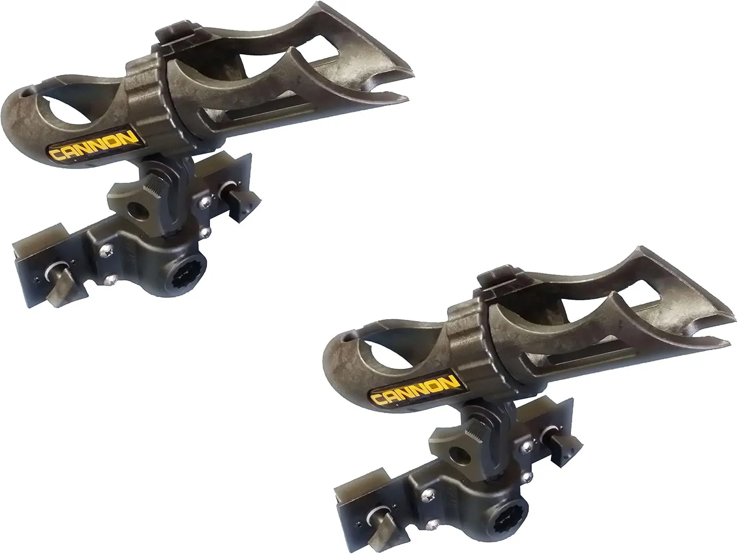 2X Rod Holder for Lund Boat Sport Trak Gunnel System - with Cannon Rod Holder Installed