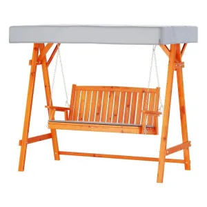 3 Seater Gardeon Outdoor Swing Wooden Chair Green
