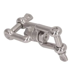 304 Stainless Steel Double Jaw Shackle Proof Universal Jaw Anchor Connector Hardware Lifting Connection for Climbing Yoga Hammock (10MM)