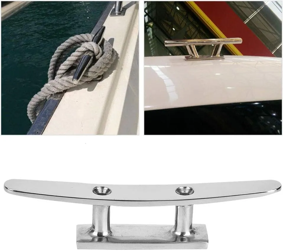 316 Stainless Steel Polished Mirror Finish Small Boat Fittings Base Connecting Rope Bolt Marine Rope Bottom Clip