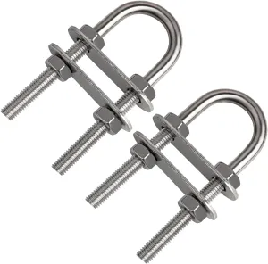 316 Stainless Steel U Bolts for Boat Stern Bow Eye Tie Down, Heavy Duty U-Bolt for Yatch Boat Trailer, Automotive