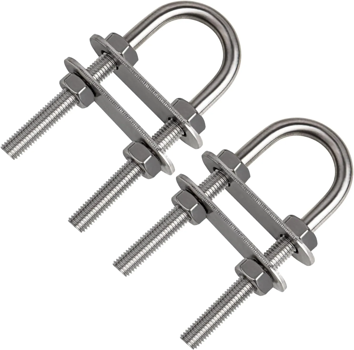 316 Stainless Steel U Bolts for Boat Stern Bow Eye Tie Down, Heavy Duty U-Bolt for Yatch Boat Trailer, Automotive