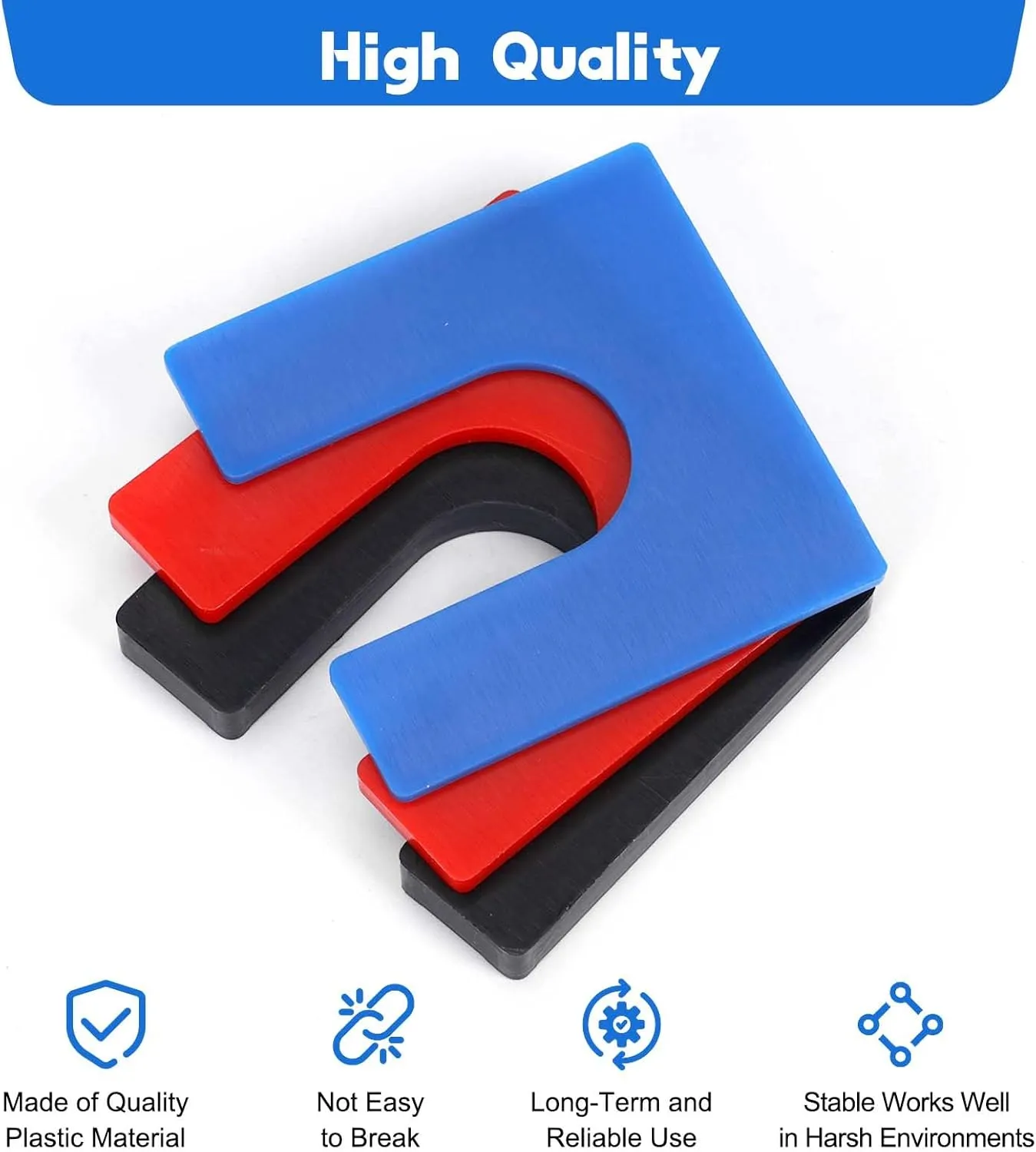 36 Pcs Plastic Auto Lift Leveling Shim Kit for 2 Post 4 Post Car Lift Leveling Installation, 4/5" Opening Shims Fit for 3/4" Anchor Bolt (1/16" Blue, 1/8" Red, 1/4" Black)