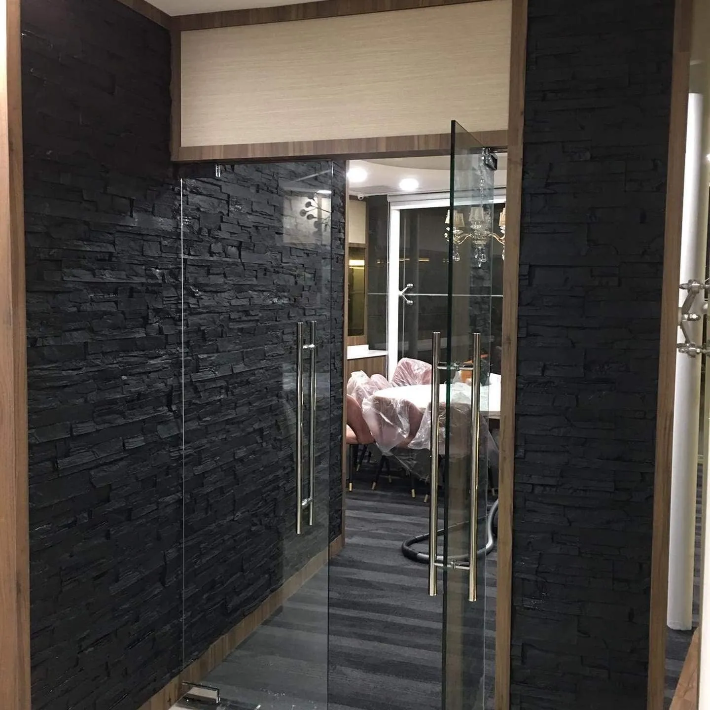 3D Wall Panels for Interior and Exterior Wall Decoration Brick Design Pack of 3 Tiles (Compositive) (Reef Brick, Black)
