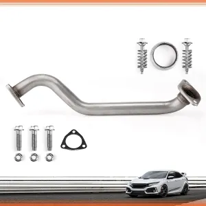 409 Stainless Steel Front Pipe 2.0"(OD) Inlet & Outlet Direct Fit For 2006-2011 Honda Civic 1.8L Include Gasket and Bolt kit Part Number:18210-SNE-A01(VK-HC02)