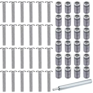 49 Piece Kit - Hurricane Shutter Hardware Hurricane Sidewalk Bolt Kit 18-8 Hardware Stainless Steel Bolt Combo with Masonry Anchors & Set Tool for Masonry Walls(1/4-20 x 1-1/2 Inch)