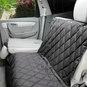 4Knines Dog Hammock for Cars, SUVs, and Small Trucks (Regular Size, Black) – Rear Seat Cover for 60/40 Split Bench w/Armrest & Seatbelt Access – Heavy Duty, Waterproof, Easy Install, Machine Washable