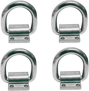 4Pc Marine Boat Stainless Steel 316 3/4" Bolt-On Lashing Ring D-Ring Anchor Ring