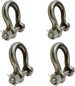 4Pc Stainless Steel Drop Forged 3/4" Bolt Pin Anchor Shackle 6000Lb WLL