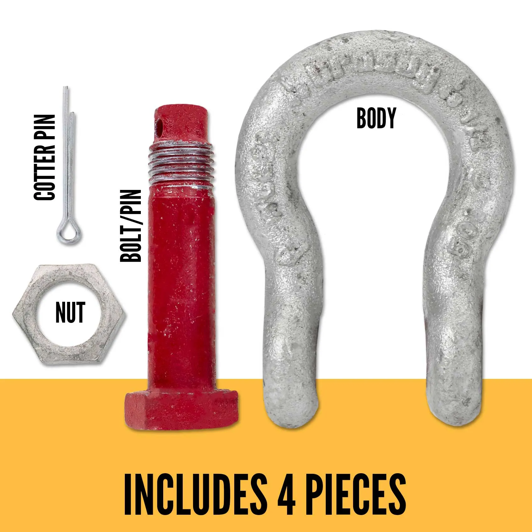 4" Crosby® Bolt Type Anchor Shackle | G-2130 - 150 Ton