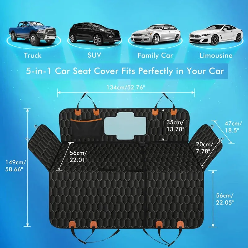 5-in-1 Dog Car Seat Cover