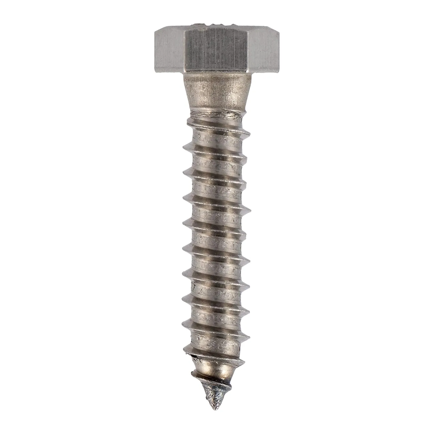 5/16 x 1-1/2 Stainless Lag Bolt (25-Pack) 18-8 Stainless Steel, Heavy Duty Hex Wood Lag Screw, ASME B18.2.1 Commercial/Industrial Grade by Makers Bolt