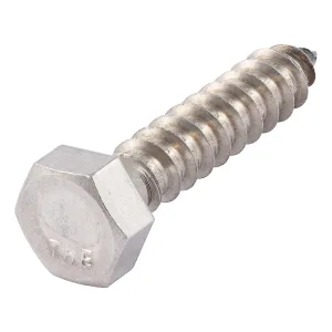 5/16 x 1-1/2 Stainless Lag Bolt (25-Pack) 18-8 Stainless Steel, Heavy Duty Hex Wood Lag Screw, ASME B18.2.1 Commercial/Industrial Grade by Makers Bolt