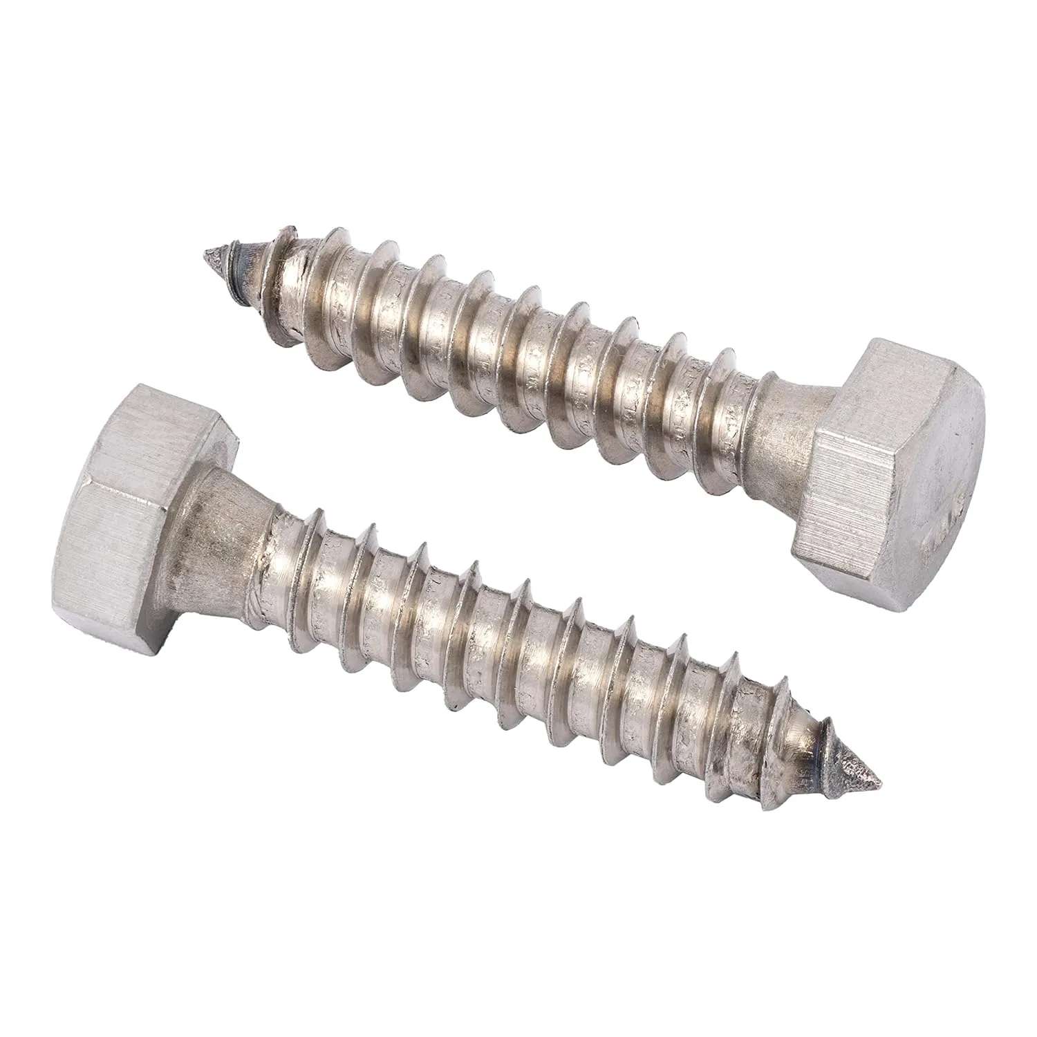 5/16 x 1-1/2 Stainless Lag Bolt (25-Pack) 18-8 Stainless Steel, Heavy Duty Hex Wood Lag Screw, ASME B18.2.1 Commercial/Industrial Grade by Makers Bolt
