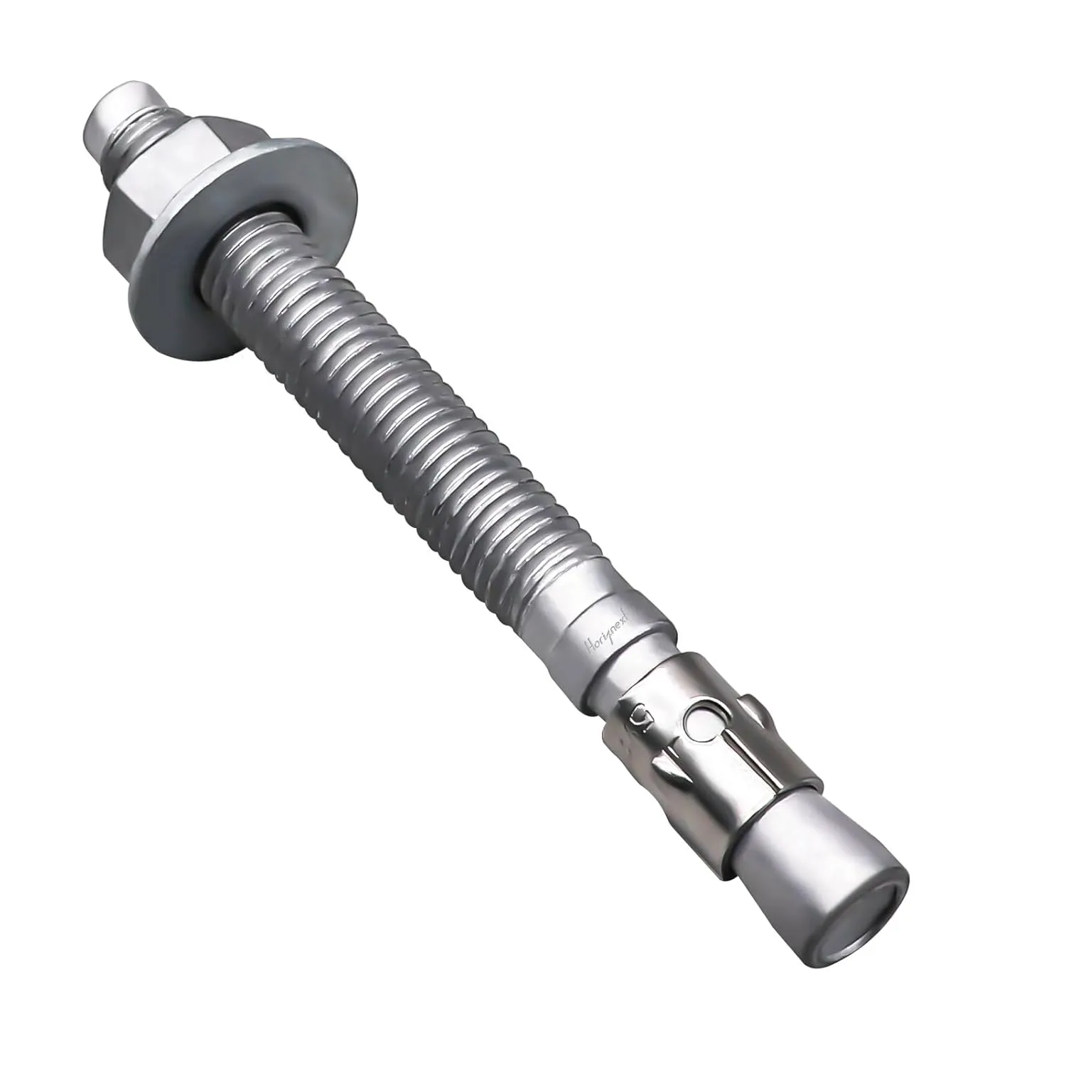 5/8 x 6 inch Wedge Anchor Galvanized Carbon Steel, Expansion Screw Bolt Heavy Duty Fastener for Concrete Masonry Cement（Pack of 4pcs
