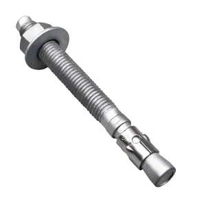 5/8 x 6 inch Wedge Anchor Galvanized Carbon Steel, Expansion Screw Bolt Heavy Duty Fastener for Concrete Masonry Cement（Pack of 4pcs