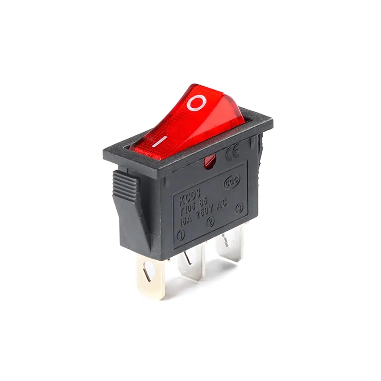 5PCS KCD3 Microswitch Electric Cooker Frying Pan Boat-Type Toggle Switch Ship-Type Seesaw 2/3 Feet 2/3 Gear Power Button Kit(3P 3 Gear with LED)