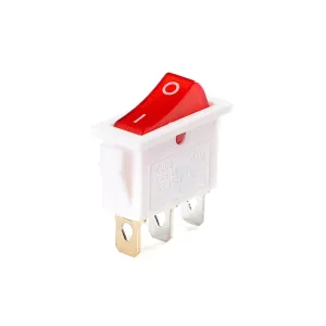 5PCS KCD3 Microswitch Electric Cooker Frying Pan Boat-Type Toggle Switch Ship-Type Seesaw 2/3 Feet 2/3 Gear Power Button Kit(3P 3 Gear with LED)