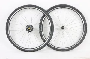 700C Nexus 8 Speed Internal Hub SG-6001-8R Rim Brake Wheels & Shifter with 42mm Tires and Tubes!
