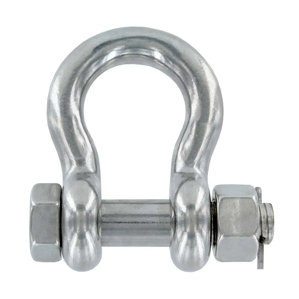7/16" Stainless Steel Bolt Type Anchor Shackle Type 316