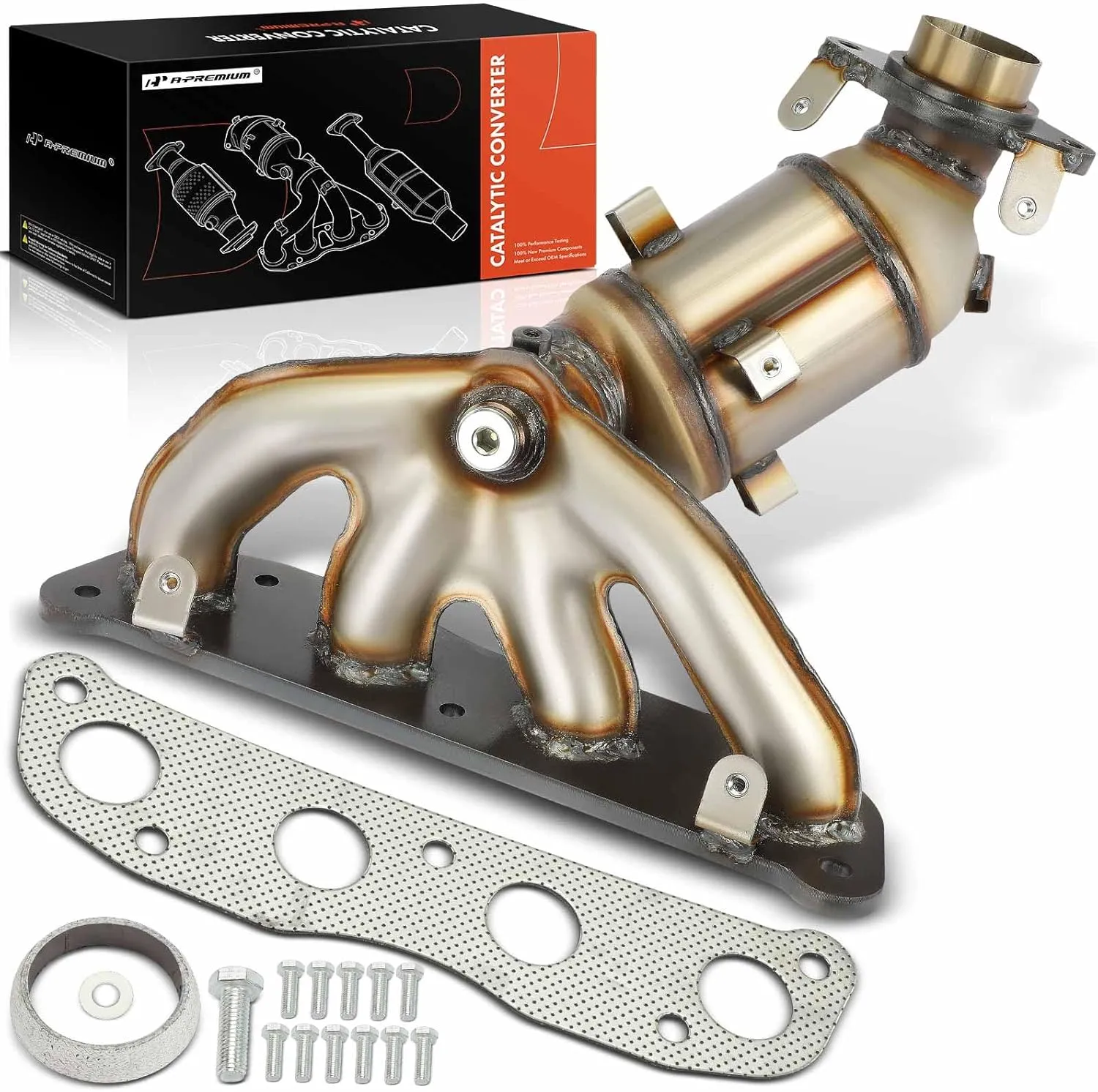 A-Premium Front Exhaust Manifold Catalytic Converter Kit Direct-Fit Compatible with Nissan Sentra 2009-2012 2.0L, Sentra 2013-2018 1.8L, EPA Compliant