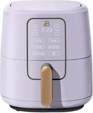 Air Fryer 6 Qt with TurboCrisp Technology, Touch-Activated Display, 1750W Fast Cooking, Adjustable Temperature 90°F-400°F, Dishwasher Safe, Automatic Shut-Off, Non-Stick Basket