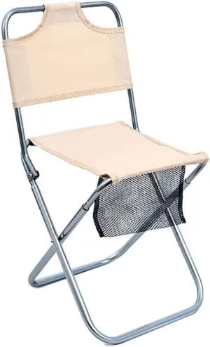 Aluminum Alloy Folding Chair Back Sketch Painting Chair Portable Fishing Stool Outdoor Portable Chair/Khaki/22 * 23.5 * 46.5Cm