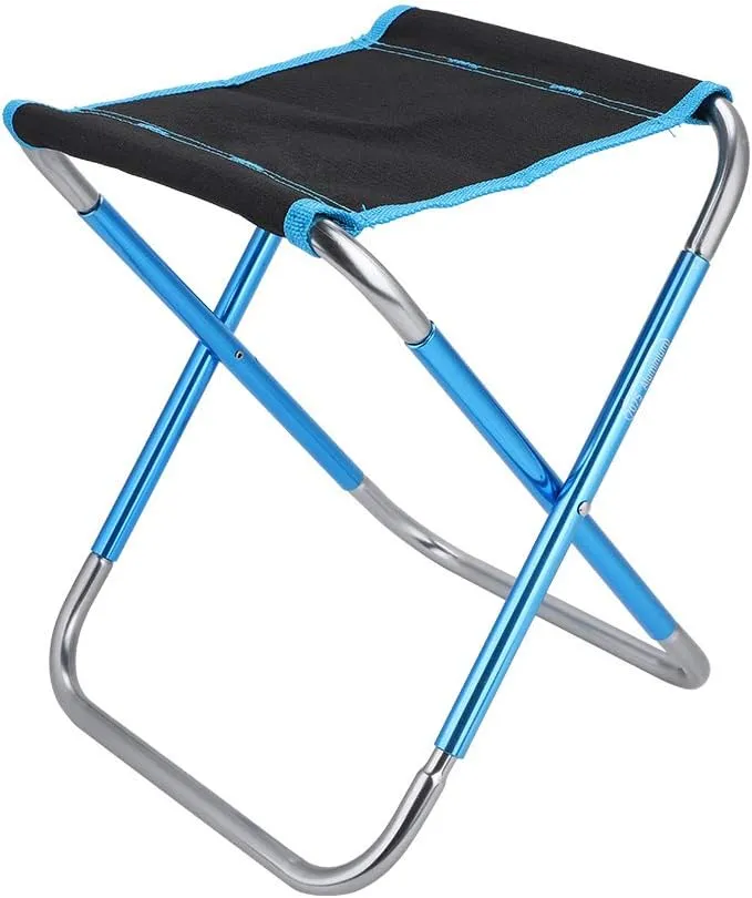Alvinlite Ultralight Folding Camping Stool, Outdoor Fishing Chair Fishing Chair for Outdoors Travel Hiking (Black)