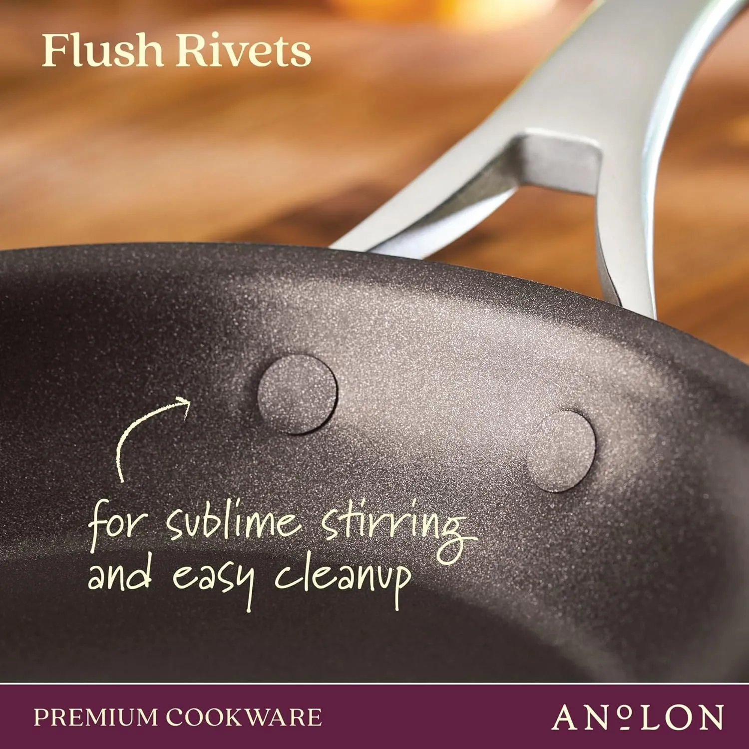 Anolon Nouvelle Copper Nonstick Frying / Fry Pan Set / Hard Anodized Skillet Set - 8.5 Inch and 10 Inch, Black Onyx